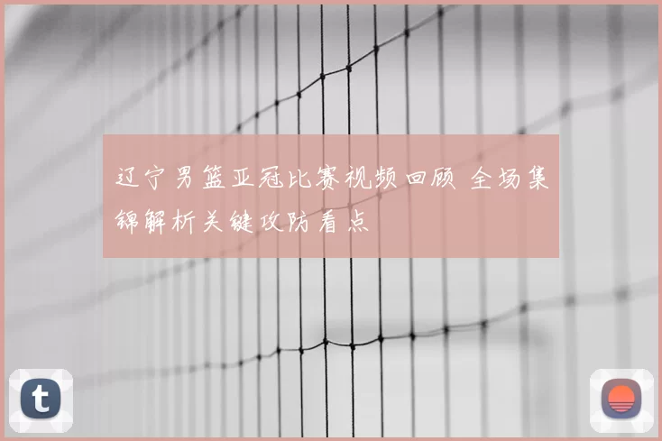 辽宁男篮亚冠比赛视频回顾 全场集锦解析关键攻防看点